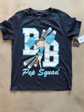 Betty Boop Navy & Light Blue Pep Squad Graphic Tee
